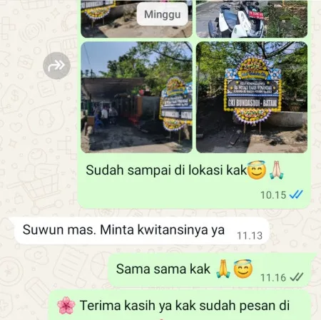 Pengiriman Papan Bunga Duka Cilangkahan Malingping